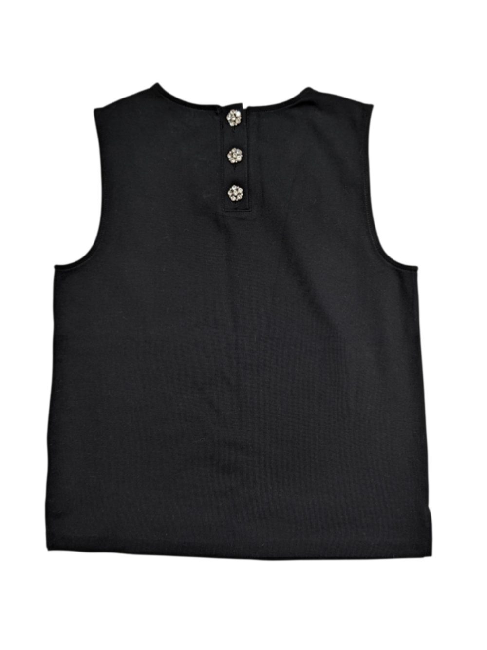 J.Crew Jeweled Button Back Ponte Shell Top Small - Picture 3 of 11